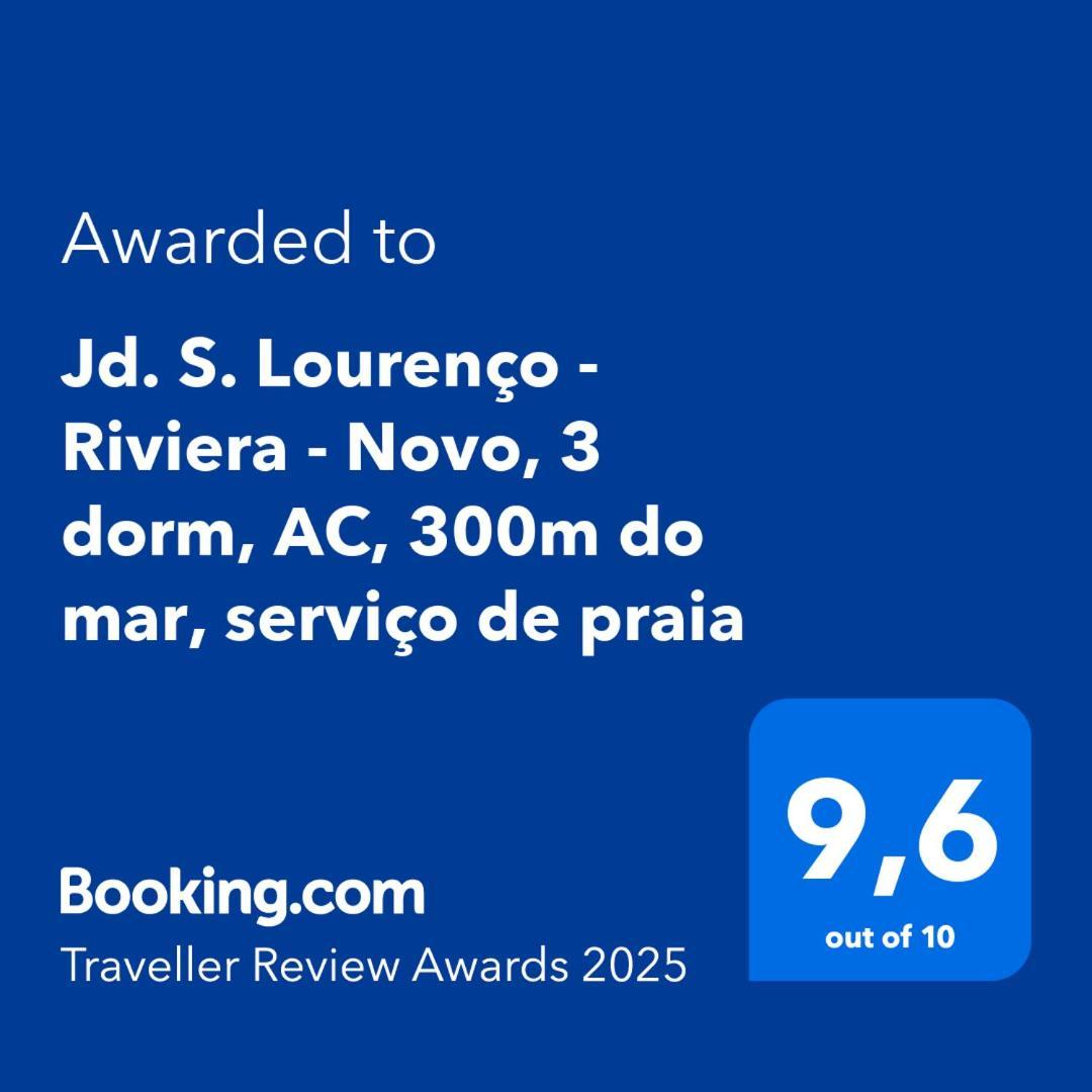 Jd. S. Lourenco - Riviera - Novo, 3 Dorm, Ac, 300M Do Mar, Servico De Praia リビエラ・デ・サン・ロレンソ エクステリア 写真